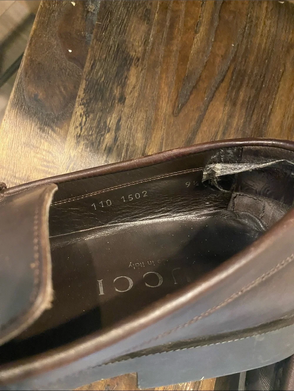 Gucci Brown Leather Loafers with Green-Red Web and Silver Bit